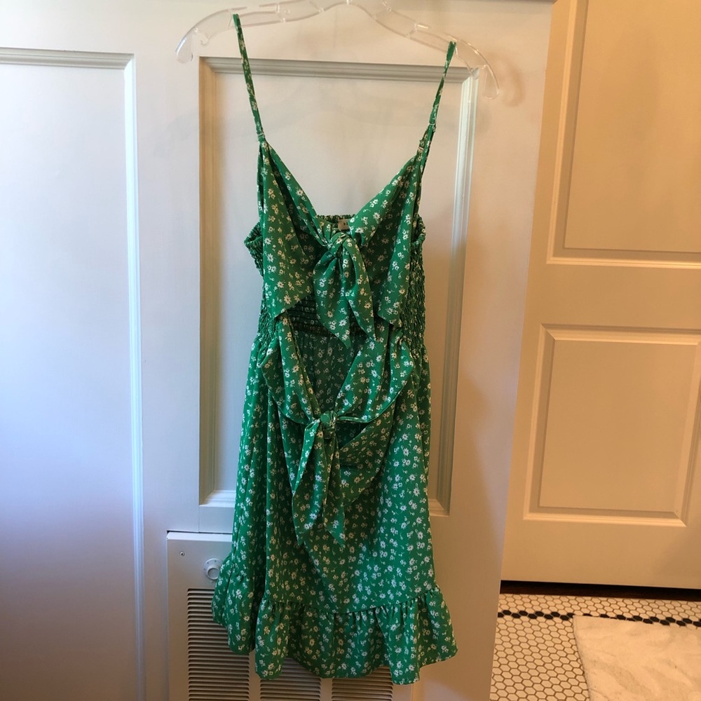 American threads green mini dress